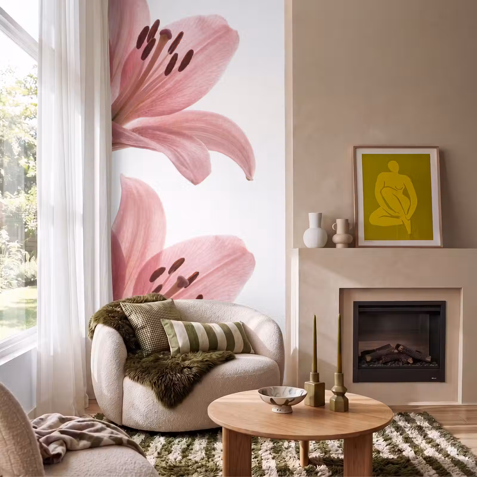 Behang - Bloemen - Zacht - Modern — 1