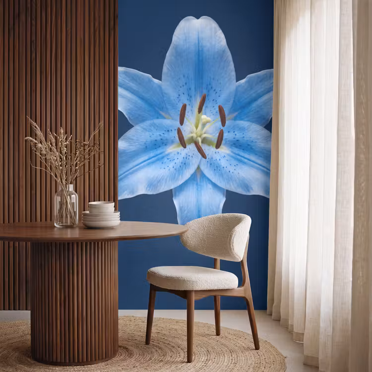 Behang - Blauwe lelie - Bloemen — 4