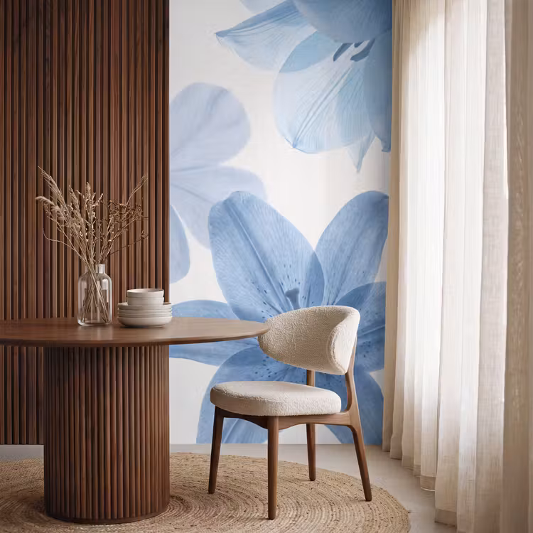 Behang - Bloemen - Transparant - Modern β 4