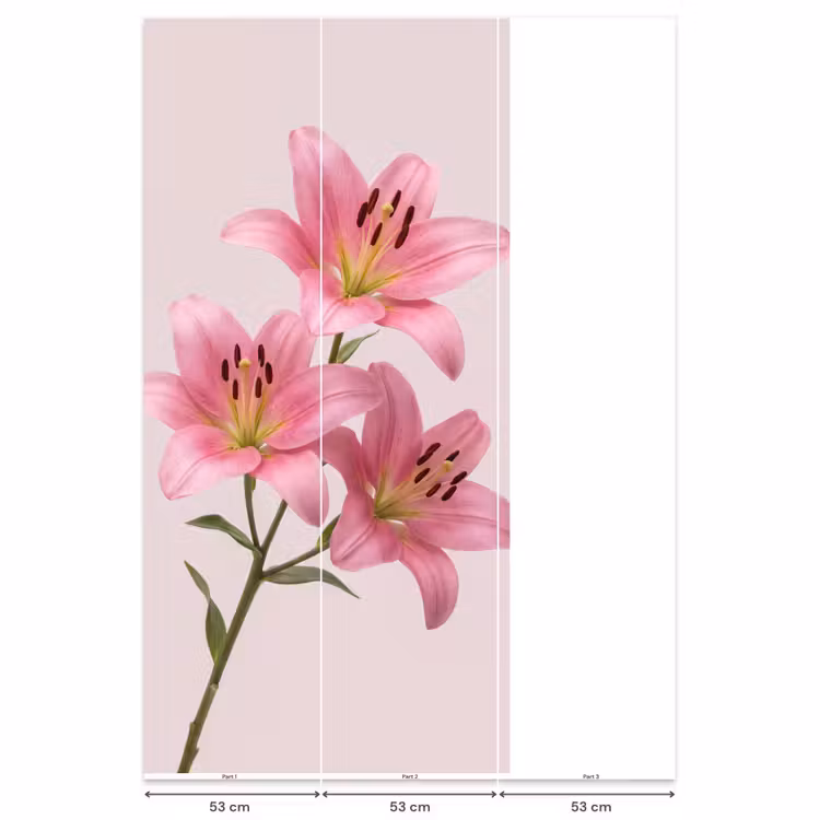 Behang - Bloemen - Zacht - Roze β 6