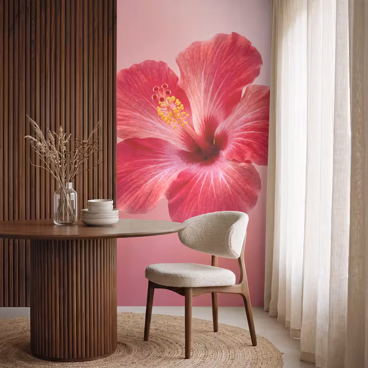 Behang - Rode bloem - Natuur β 4