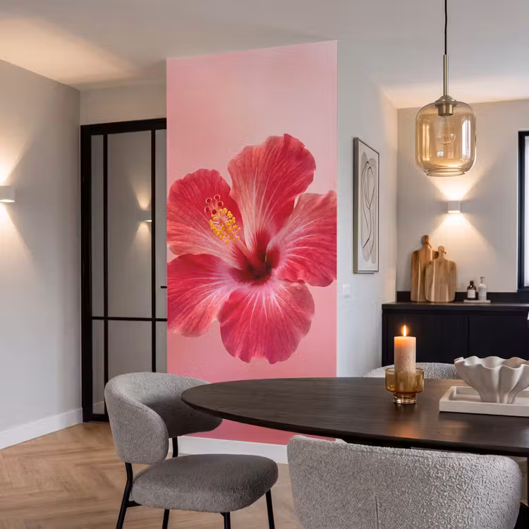 Behang - Rode bloem - Natuur β 5
