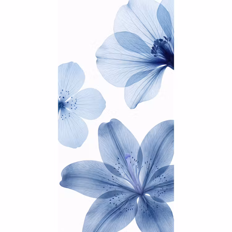 Behang - Blauwe bloemen - Natuur — 2