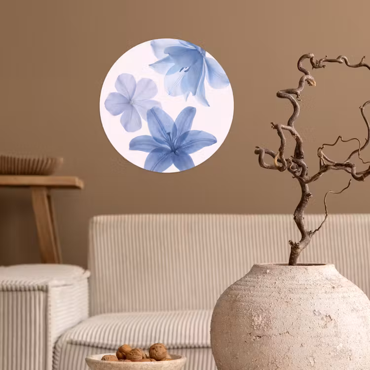 Behangcirkel - Bloemen - Transparant - Modern — 2