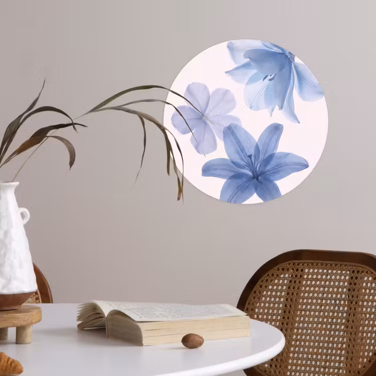Behangcirkel - Bloemen - Transparant - Modern — 4
