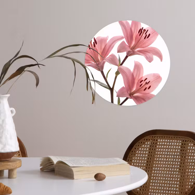 Behangcirkel - Bloemen - Zacht - Modern — 4
