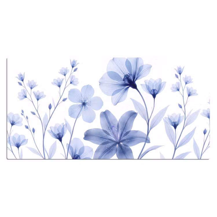Bureau onderlegger - Blauwe bloemen - Natuur — 2