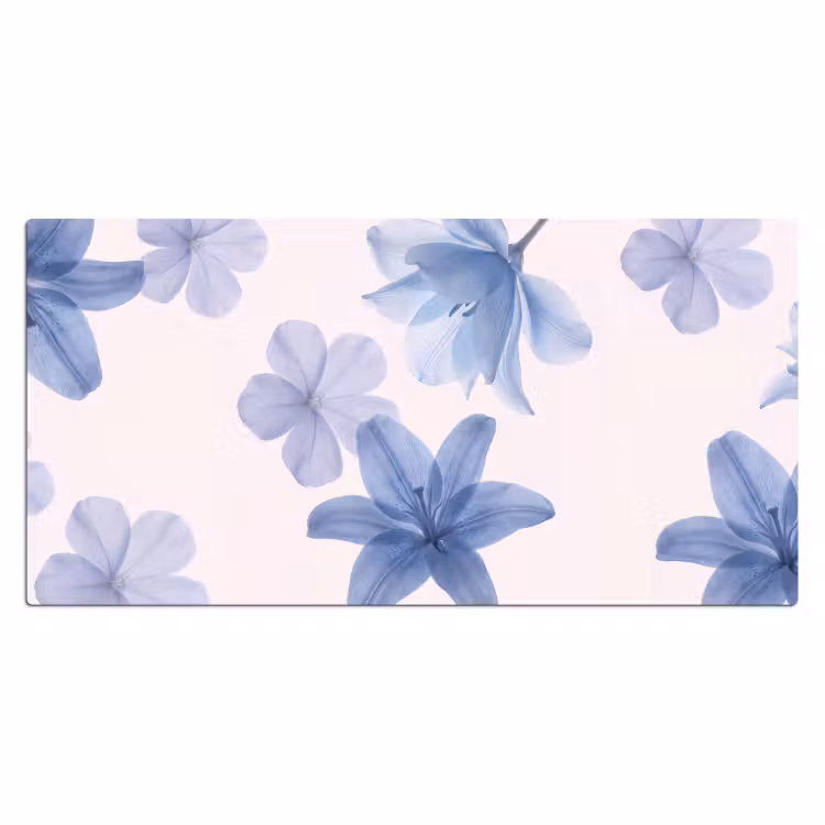 Bureau onderlegger - Bloemen - Transparant - Modern — 2