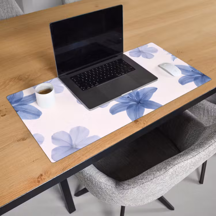 Bureau onderlegger - Bloemen - Transparant - Modern — 3