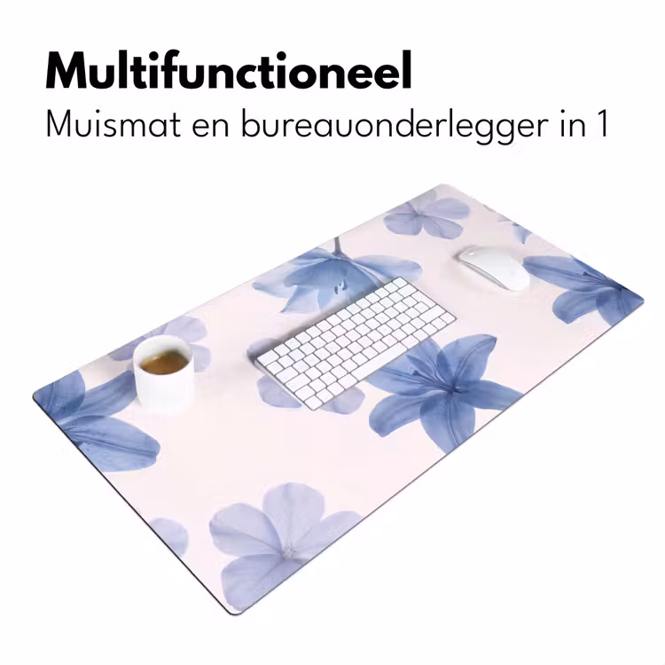 Bureau onderlegger - Bloemen - Transparant - Modern — 7