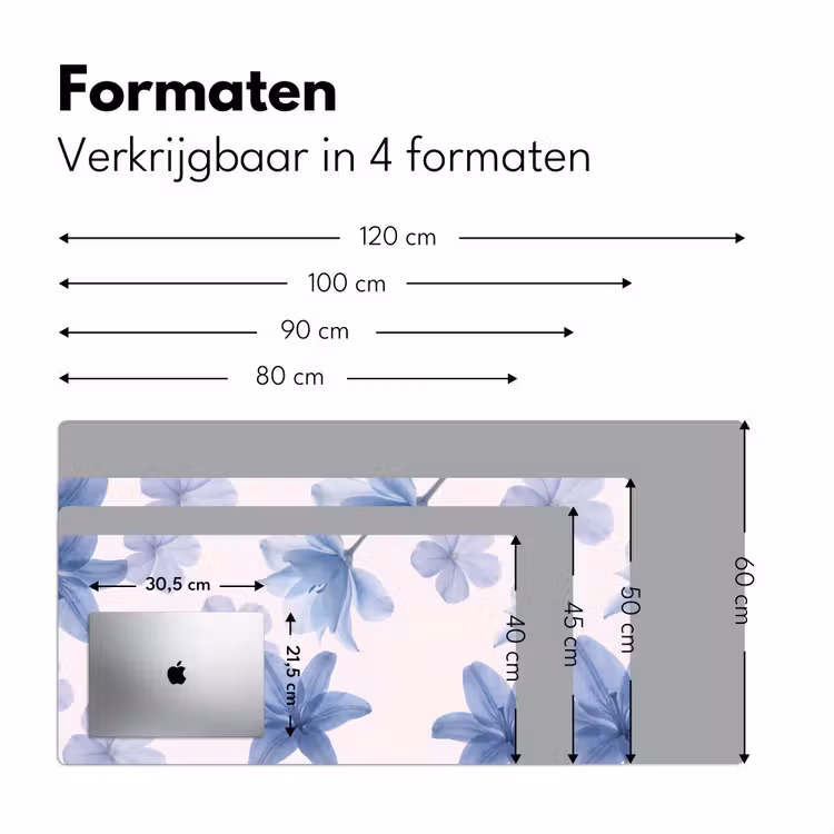 Bureau onderlegger - Bloemen - Transparant - Modern — 8
