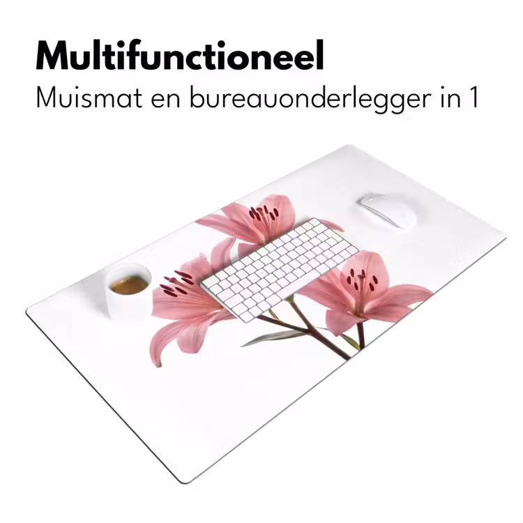 Bureau onderlegger - Bloemen - Zacht - Modern — 7