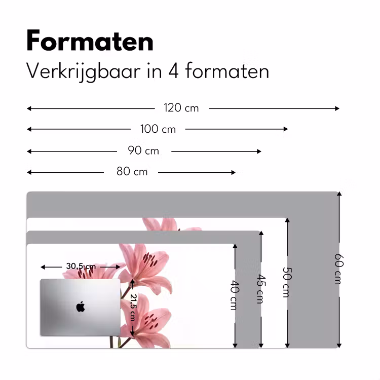 Bureau onderlegger - Bloemen - Zacht - Modern — 8