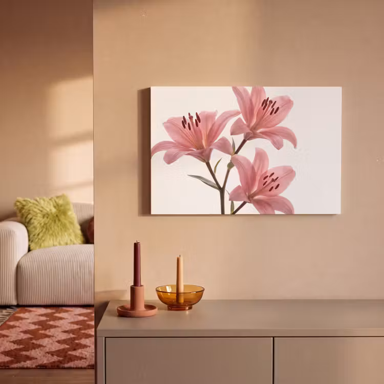 Canvas schilderij - Bloemen - Zacht - Modern — 2