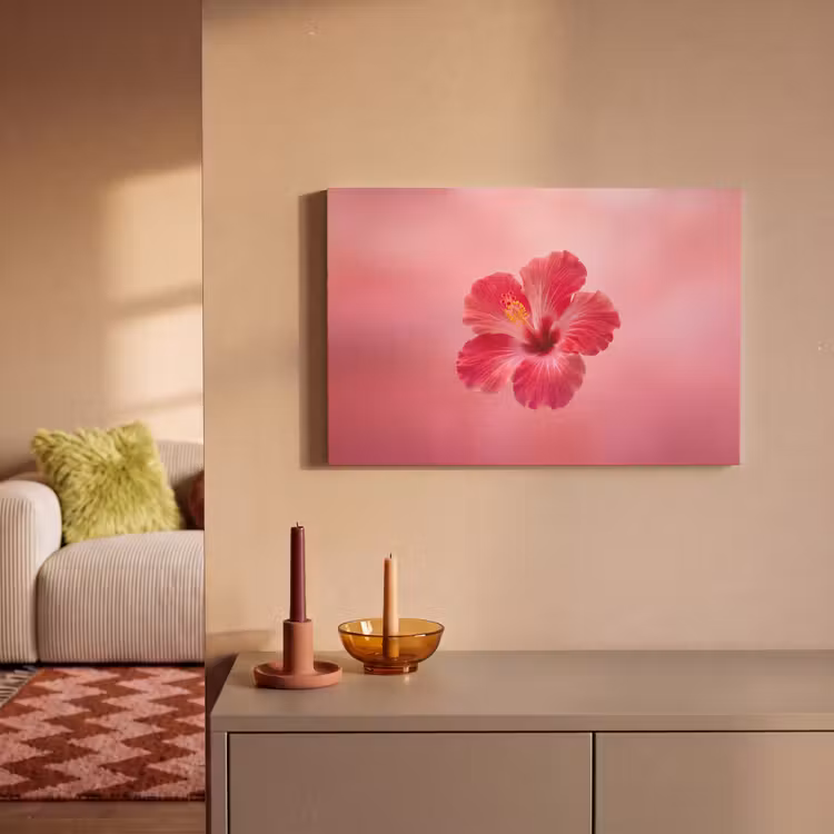 Canvas schilderij - Rode bloem - Natuur — 2