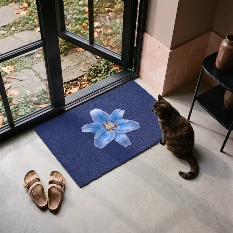 Deurmat - Blauwe lelie - Bloemen — 2