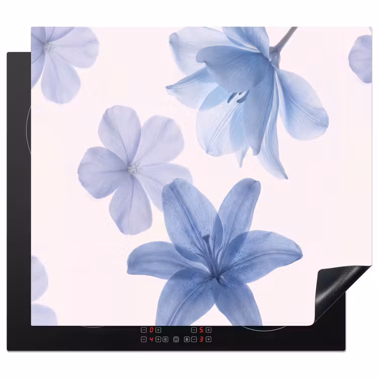 Inductie beschermer - Bloemen - Transparant - Modern — 1