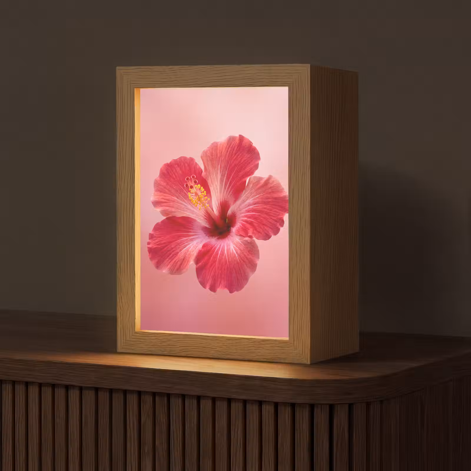 Gepersonaliseerde Lightbox - Rode bloem - Natuur — 1