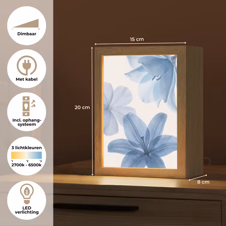 Gepersonaliseerde Lightbox - Bloemen - Transparant - Modern — 7