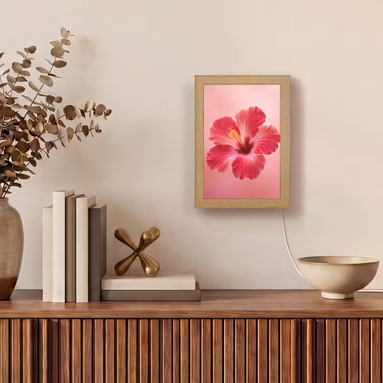 Gepersonaliseerde Lightbox - Rode bloem - Natuur — 4