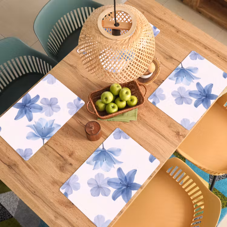 Placemat - 6 stuks - Bloemen - Transparant - Modern — 4