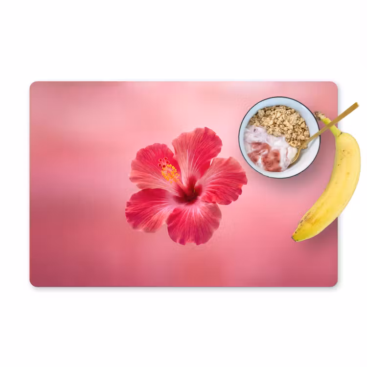 Placemat - 6 stuks - Rode bloem - Natuur — 1