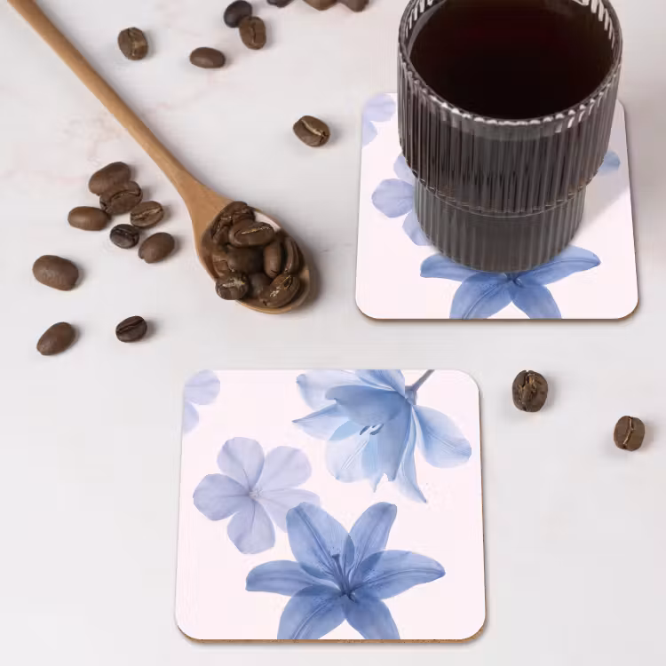 Onderzetter - Bloemen - Transparant - Modern — 4