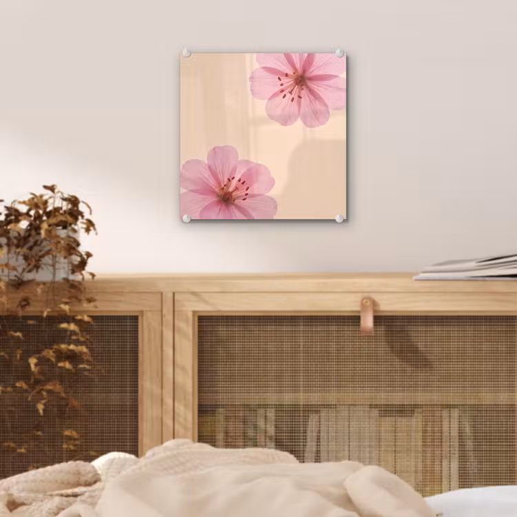 Glas schilderij - Bloemen - Flora - Pastel — 5