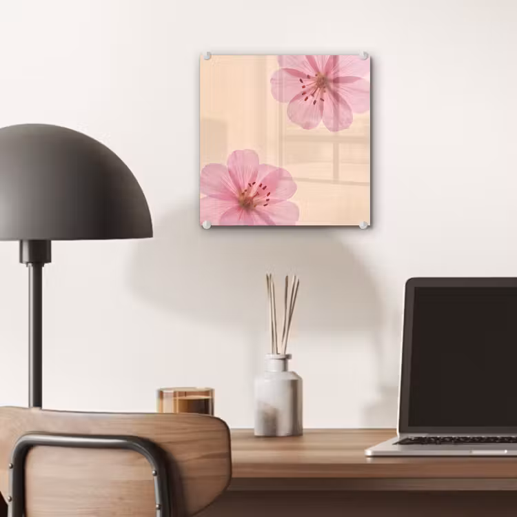 Glas schilderij - Bloemen - Flora - Pastel — 7