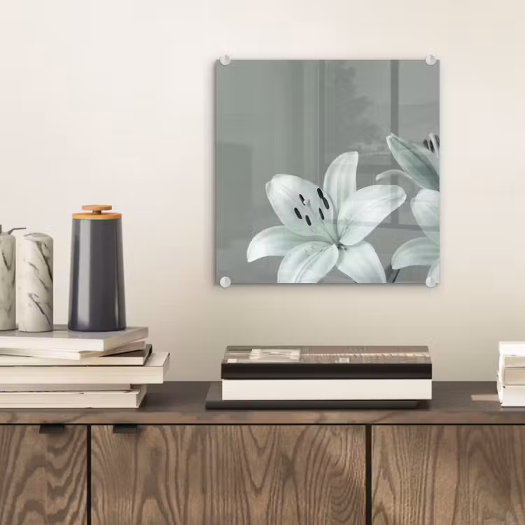 Glas schilderij - Bloemen - Natuur - Groen — 2
