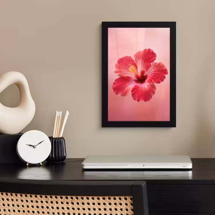 Poster met lijst - Rode bloem - Natuur — 2