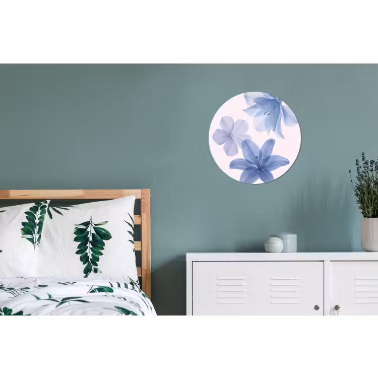 Wandcirkel - Aluminium - Bloemen - Transparant - Modern — 4