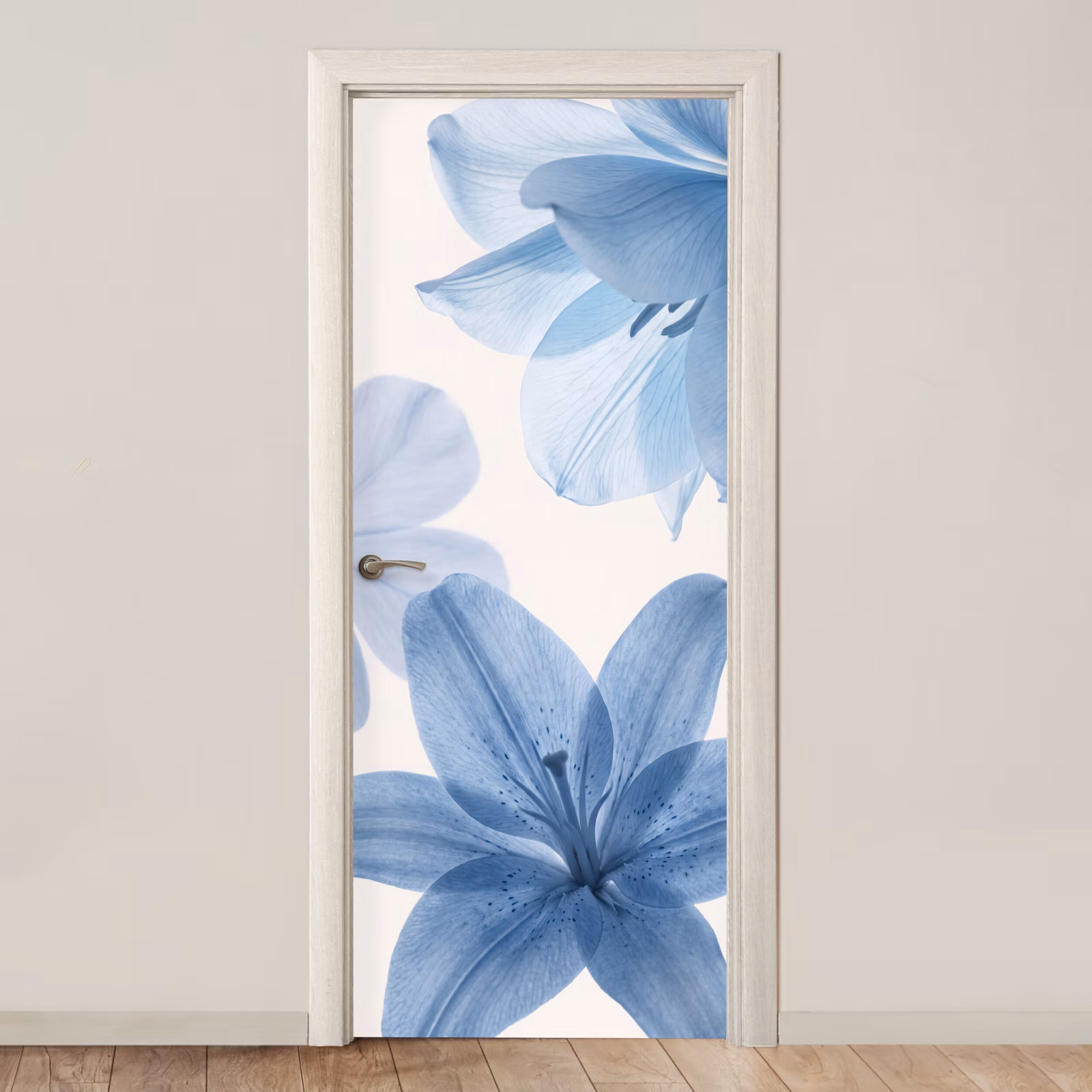 Deursticker - Bloemen - Transparant - Modern — 1