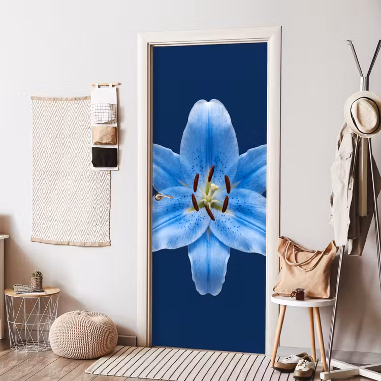 Deursticker - Blauwe lelie - Bloemen — 8