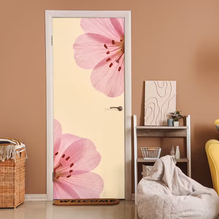 Deursticker - Bloemen - Flora - Pastel — 2