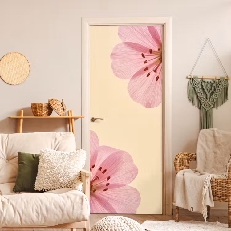 Deursticker - Bloemen - Flora - Pastel — 4