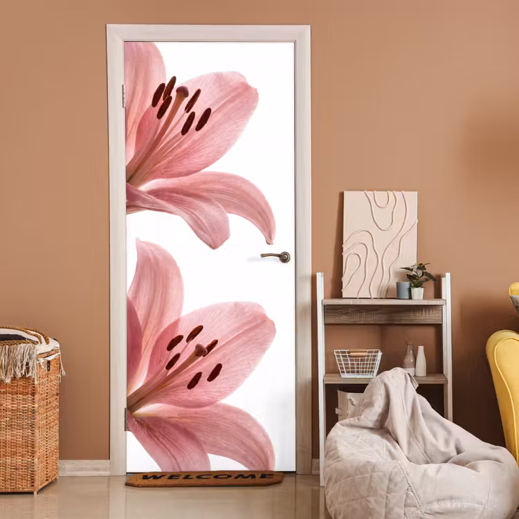 Deursticker - Bloemen - Zacht - Modern — 2