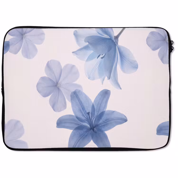 Laptophoes - Bloemen - Transparant - Modern — 1