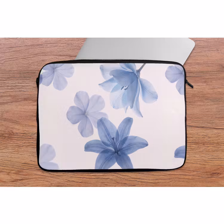 Laptophoes - Bloemen - Transparant - Modern — 2