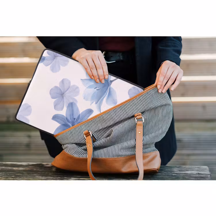 Laptophoes - Bloemen - Transparant - Modern — 4
