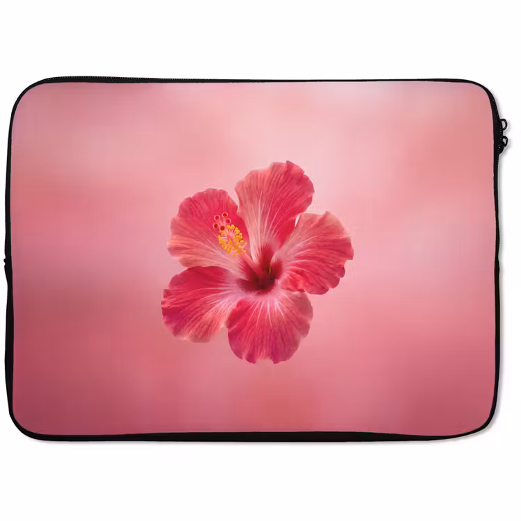 Laptophoes - Rode bloem - Natuur — 1