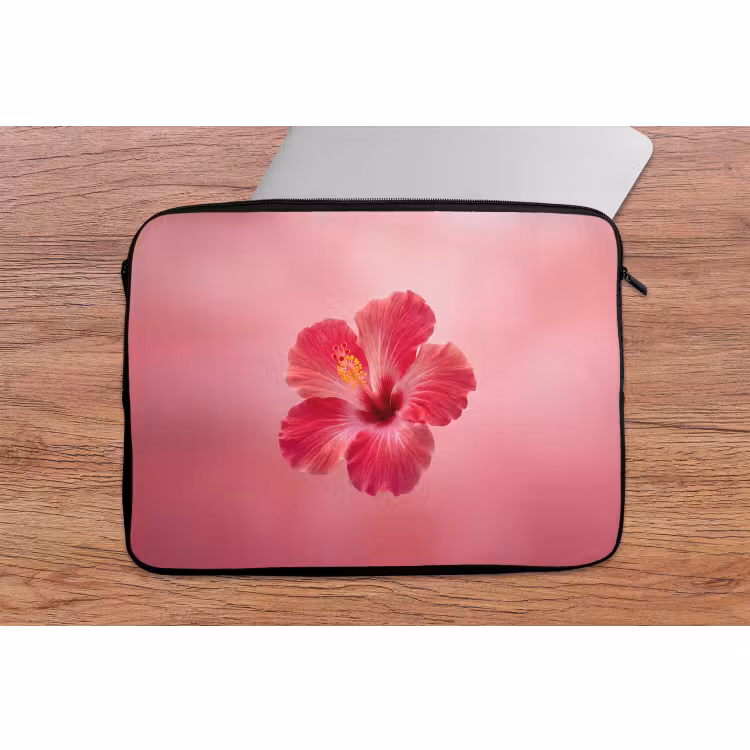 Laptophoes - Rode bloem - Natuur — 2