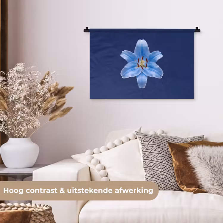 Wandkleed - Blauwe lelie - Bloemen — 4