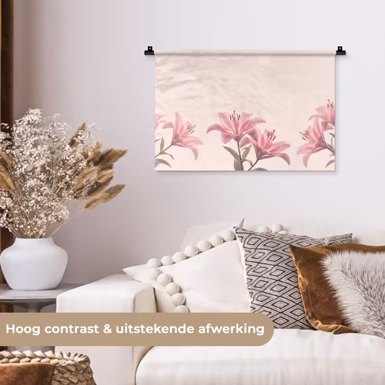 Wandkleed - Bloemen - Delicaat - Flora — 4