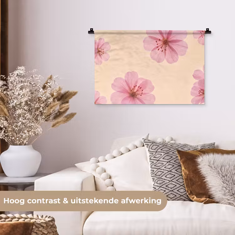 Wandkleed - Bloemen - Flora - Pastel — 4