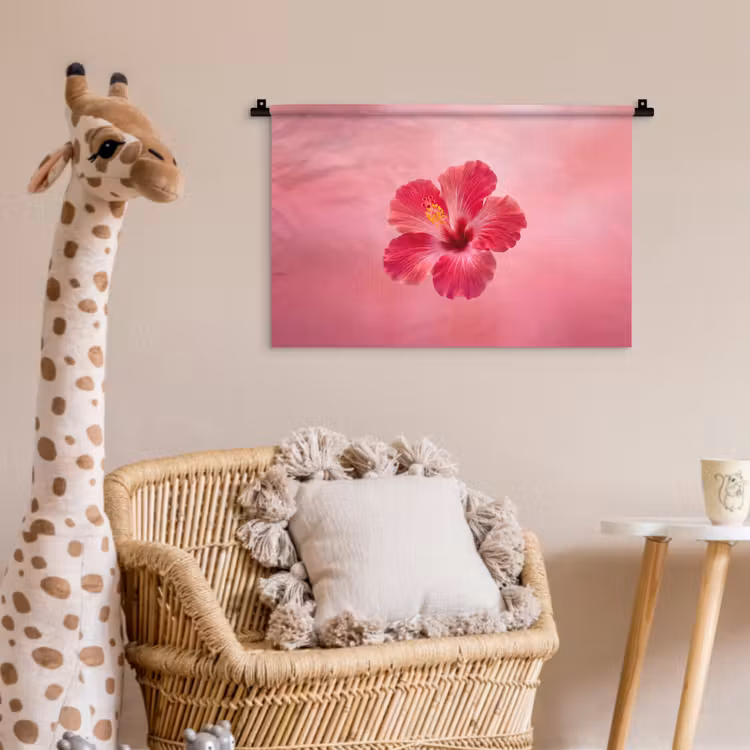 Wandkleed - Rode bloem - Natuur — 5