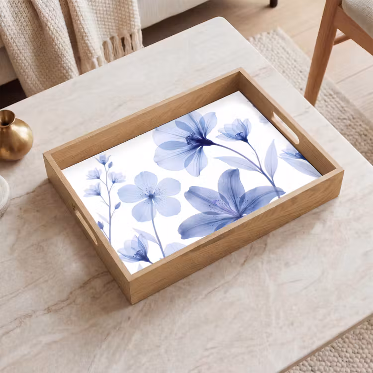 Dienblad - Blauwe bloemen - Natuur — 2