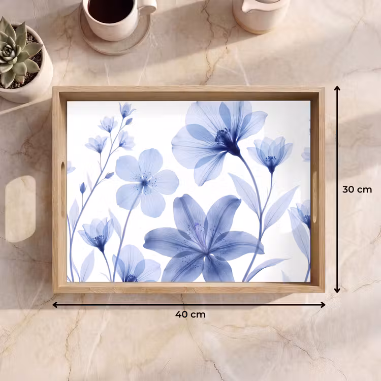 Dienblad - Blauwe bloemen - Natuur — 9
