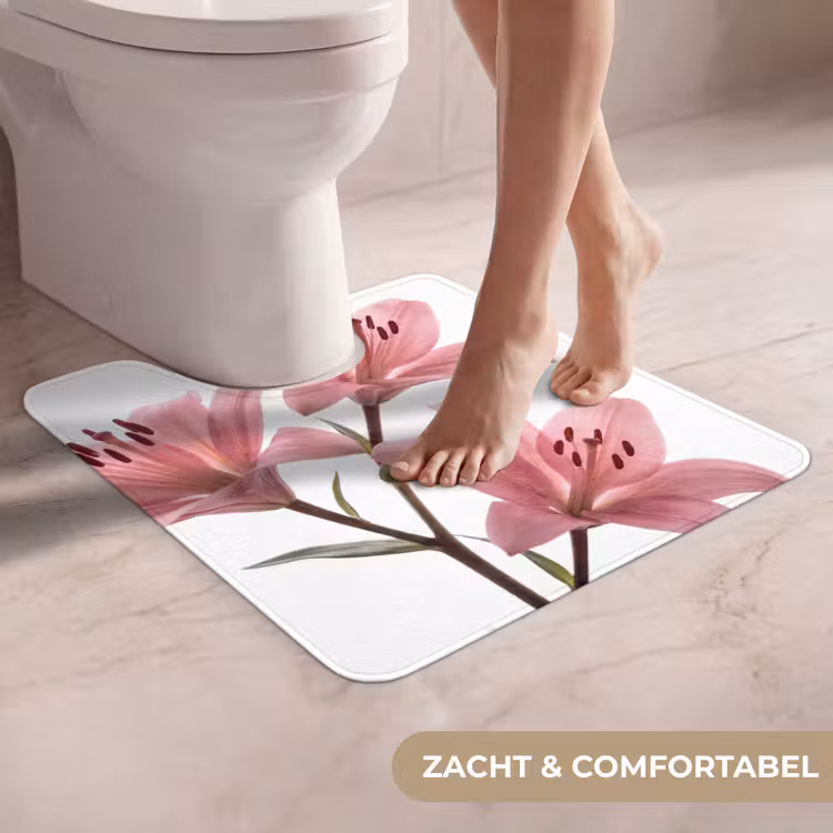 Wc Mat - Bloemen - Zacht - Modern — 5