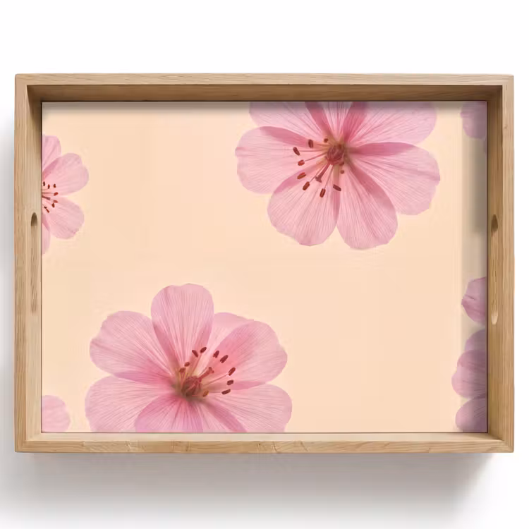 Dienblad - Bloemen - Flora - Pastel — 1
